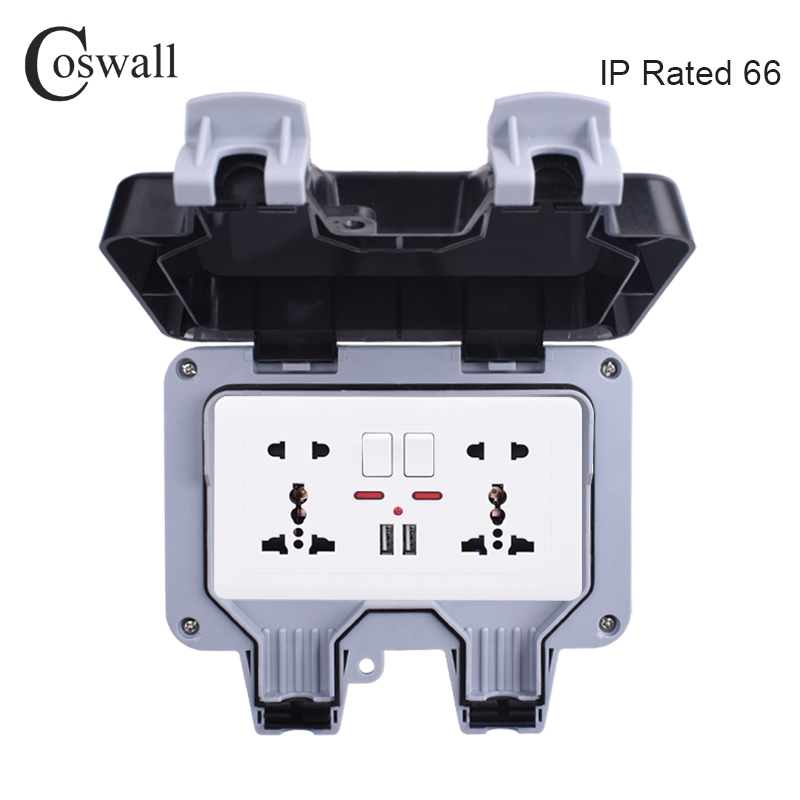 Outdoor Usb Power Adapter - Coswall IP66 비바람에 견디는 방수 야외