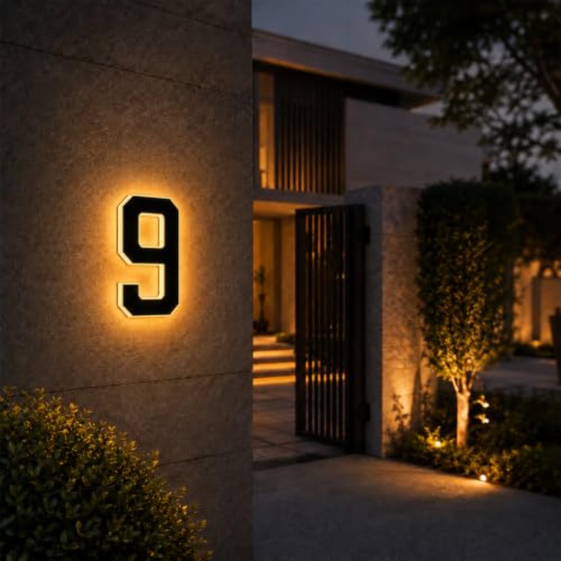 Outdoor Power House - 태양열 LED 집 번호 표시등 방수