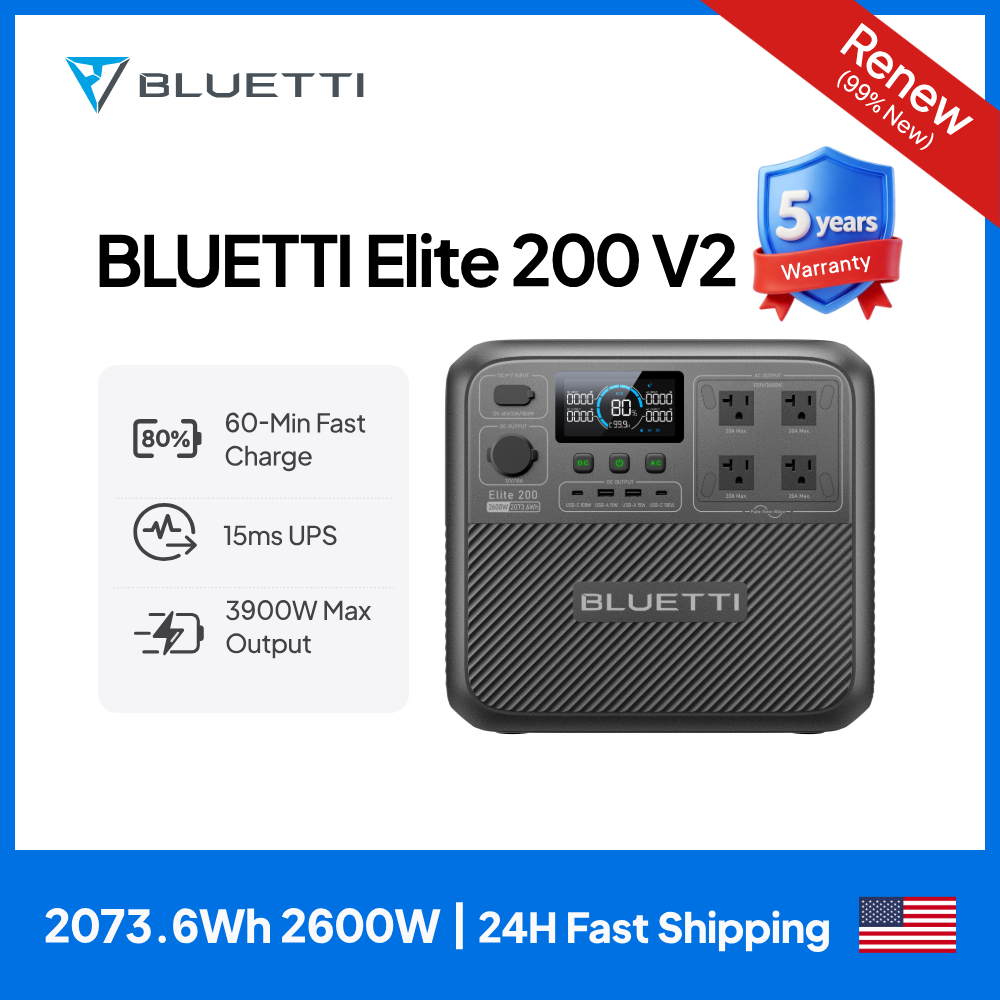 Portable Generator Inverter - 【리뉴얼】BLUETTI Elite 200 V2 휴대용 발전소