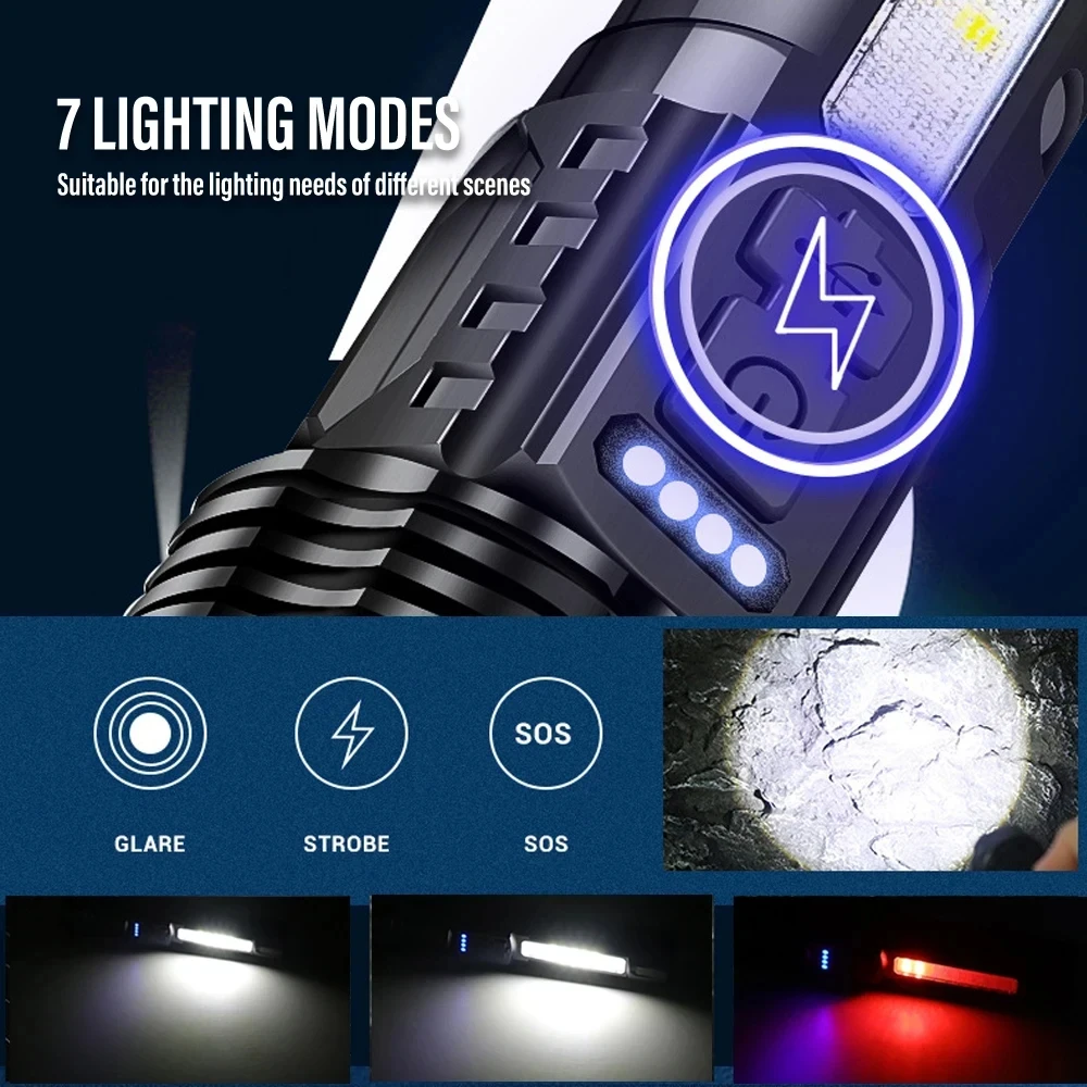 강력한 LED 손전등 충전식 캠핑 라이트(사이드 라이트 - Outdoor Power For Lights 리뷰 및 가격