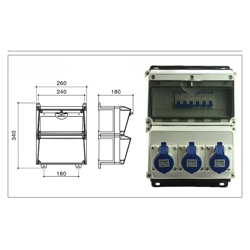 32A IP65 방수 야외 플라스틱 벽걸이형 배전함 전 - Outdoor Power Distribution Board 리뷰 및 가격