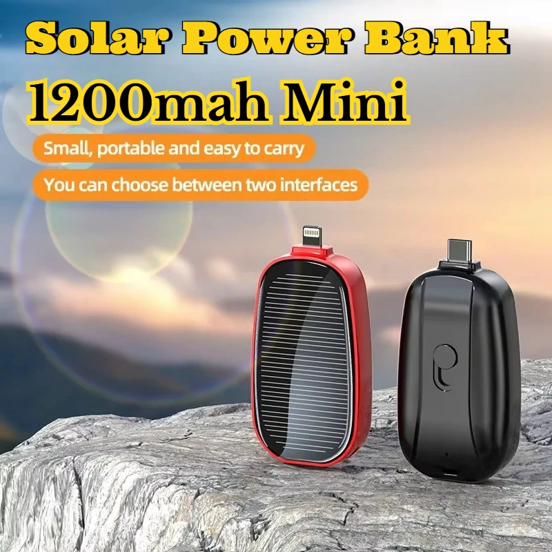 1200mAh 태양광 미니 보조배터리 키체인 휴대용 충 - Outdoor Usb Power Adapter 리뷰 및 가격