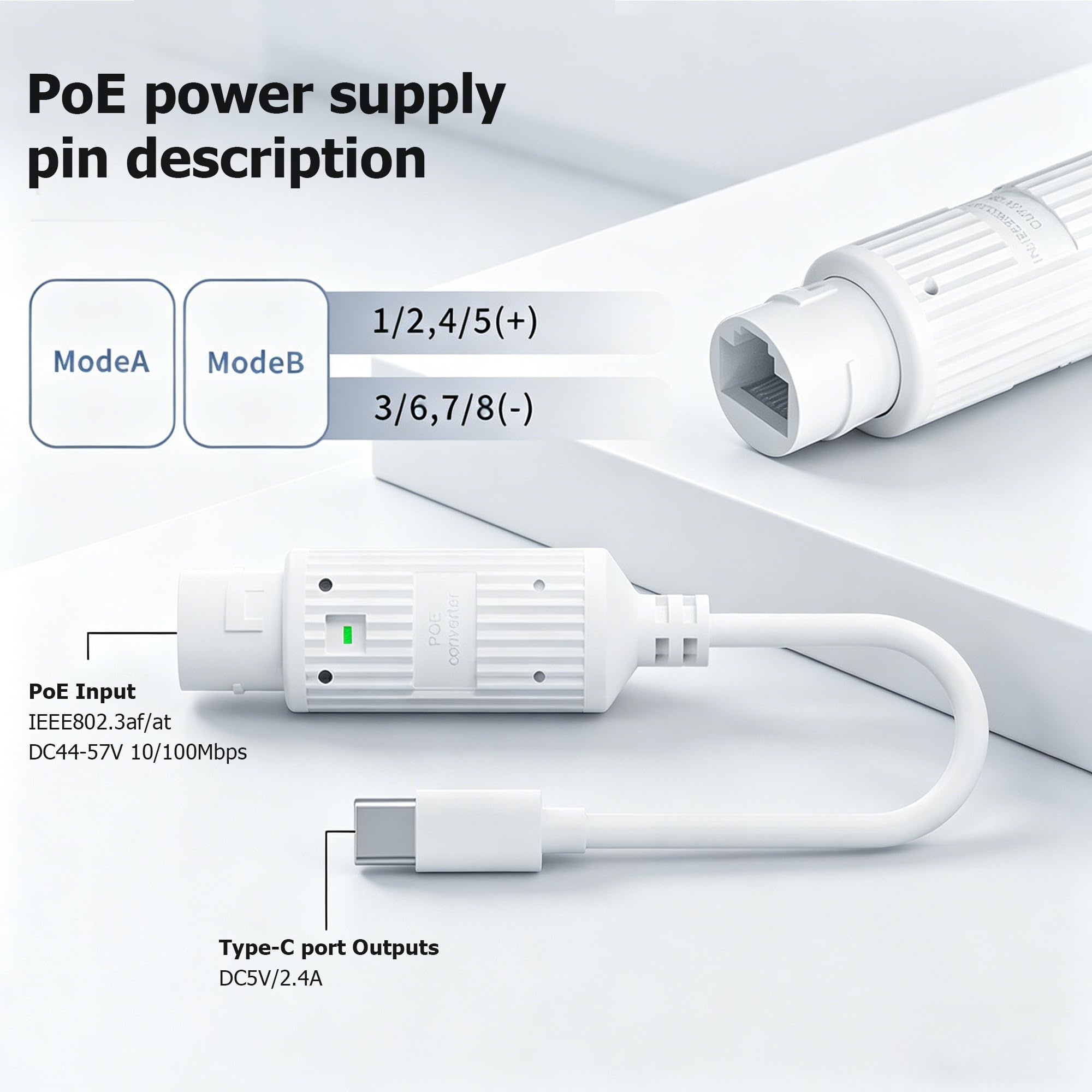 POE-USB-C 전원 변환기 RJ45 암-타입-C 수 - Outdoor Usb Power Adapter 리뷰 및 가격