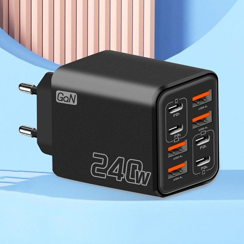 240W GaN USB C 충전기 8 in 1 고속 충 - Outdoor Usb Power Adapter 리뷰 및 가격